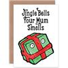 Wee Blue Coo CARD MERRY CHRISTMAS XMAS JINGLE MUM SMELLS FUN GIFT