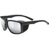Uvex sportstyle 312, occhiali sportivi unisex, protezione laterale removibile, indice di filtrazione 4, black matt/silver, one size