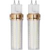 Acouto Lampadine a Mais G12 LED da 2 Pezzi da 20 W, 2000 Lm, Angolo di Illuminazione a 360°, CRI Elevato, ABS + Lega di Alluminio + PC per Lampade da Terra a Soffitto, Casa (Luce calda)