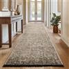 SIMPEX, Tappeto Runner in Cotone Chenille Beige 80x250 cm Lavabile, Stile Boho, Antiscivolo e Morbido, Pelo Corto, Monocromatico Mélange, Per Cucina, Camera e Corridoio