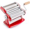 Imperia IPasta Classica. Macchina per la pasta 100% Made in Italy. Macchina pasta fresca in acciaio. Sfogliatrice manuale con manovella. Crea una sfoglia per Lasagne, Tagliolini, Fettuccine (Rosso)