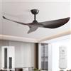 Sofucor 132 cm Ventilatore da Soffitto con Telecomando, Silenzioso Ventilatore da Soffitto Senza Luce, DC, Timer, 3 Pale, 6 Velocità, Modalità Estate Inverno per Camera da Letto Soggiorno