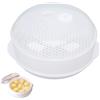 Cyrank Vaporiera Microonde, Pentola A Vapore Per Microonde Contenitori Per Microonde Con Coperchio Piroscafo E E Vaso Di Drenaggio, Accessori Microonde Riscaldamento A Vapore Per Cucinare(#3)