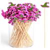 Chengu 100 stuzzicadenti da cocktail a forma di cappello da strega, 13 cm, in legno di bambù, per antipasti, bevande, dessert, compleanni, addii al nubilato, feste, decorazioni alimentari