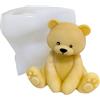Youding Stampo per candela in silicone a forma di orso, stampo per fondente a forma di orso seduto, stampo per orso in silicone per candele, in silicone a forma di orsacchiotto per realizzare candel
