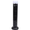 Generic Ventilatore a Torre Senza Lama Ventilatore Silenzioso e Compatto da Scrivania USB Senza Lama per la Camera da Letto Portatile 'ufficio Domestico con Luce (BLACK)
