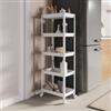 NOBILI Carrello portaoggetti 44x128h cm bianco con 5 ripiani - Mayi