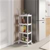 NOBILI Carrello portaoggetti 40x99h cm bianco con 4 ripiani - Mayi