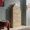 DEGHI Scarpiera 60x116h cm rovere moderno con 3 ante - Tlifin