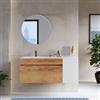 DEGHI Mobile bagno sospeso 120 cm rovere gold con anta bianco opaco con lavabo sx - Temas
