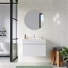 DEGHI Mobile bagno sospeso 70 cm bianco opaco con cassetto con lavabo - Temas