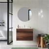 DEGHI Mobile bagno sospeso 70 cm rovere deciso con cassetto con lavabo - Temas