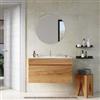 DEGHI Mobile bagno sospeso 90 cm rovere gold con cassetto con lavabo - Temas