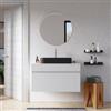 DEGHI Mobile bagno sospeso 90 cm bianco opaco con cassetto con top - Temas