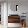 DEGHI Mobile bagno sospeso 90 cm rovere deciso con cassetto con top - Temas