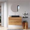 DEGHI Mobile bagno sospeso 90 cm rovere gold con cassetto con top - Temas