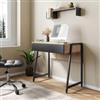 DEGHI Scrivania 83x48 cm rovere selvatico e metallo nero con 1 cassetto - Scotty