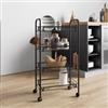 NOBILI Carrello 4 ripiani 85h cm in metallo nero - Gael