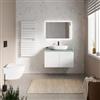 DEGHI Mobile bagno sospeso 90 cm bianco opaco con top verde aloe - Cuki