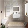 DEGHI Mobile bagno sospeso con ante 80 cm bianco lucido con lavabo - Cuki