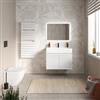 DEGHI Mobile bagno sospeso 80 cm bianco lucido con lavabo integrato - Cuki