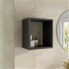 DEGHI Pensile bagno 35x35 h cm con vano a giorno in legno rovere grigio - Cuki