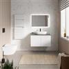 DEGHI Mobile bagno sospeso 90 cm bianco opaco con top verde jungle - Cuki