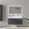 DEGHI Mobile bagno sospeso 120 cm rovere grigio con lavabo dx - Cuki