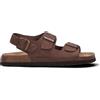 GRUNLAND Sandalo uomo marrone in pelle. Ispirato allo stile outdoor, combina comfort e carattere gra