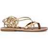 LE SALENTINE Sandalo donna alla schiava oro in pelle