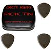 Dirty Riffs Dunlop Flow Jumbo - 3 plettri per chitarra - 3,00 mm in una pratica scatola di latta