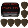 Dirty Riffs Dunlop Flow - 6 plettri standard per chitarra, 0,88 mm, in una pratica scatola di latta