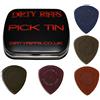 Dirty Riffs 5 plettri Dunlop Flow standard per chitarra, 1 di ogni dimensione in una pratica scatola di latta