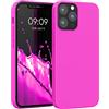 kwmobile Cover per Apple iPhone 12 / iPhone 12 Pro Custodia - Back Case per Smartphone in Silicone TPU - Protezione Gommata - magenta