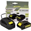 Generico KOP018 - Kit Batteria 20V 2.0Ah al Litio e Caricabatterie Rapido Compatibile con Elettroutensili Kombo Easy2Use / One4All