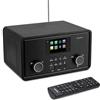 MEDION P85027 Internet radio (DAB Plus, radio FM, Spotify Connect, WLAN, Bluetooth, streaming, equalizzatore, display a colori, USB, AUX, sveglia, funzione snooze, sleep timer) nero
