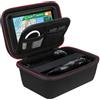 BOVKE Custodia GPS per navigatore GPS da 5-5.5 pollici Garmin Drive 52/51/53 DriveSmart 55/dezl OTR500/zumo 396 LMT-S/Garmin z?mo XT, tasca a rete per accessori, Nero+Nero