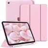 FINTIE Cover per iPad (A16) 11ª Generazione 11 (2025)/iPad 10ª Generazione 10.9 (2022) con Portapenne - Sottile Leggero Opaca Trasparente Posteriore Custodia con Auto Sveglia/Sonno, Rosa