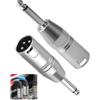 coalwop Adattatore da jack a XLR, confezione da 2 adattatori da 6,35 mm a XLR a 3 pin TRS maschio a XLR maschio, adattatori audio per mixer, amplificatori, monitor da studio, convertitore microfono