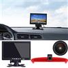 bossanton Telecamera posteriore 1280 x 720 pixel, 1000 TV, con luce di freno, impermeabile, visione notturna + monitor TFT LCD da 7 pollici, per IVECO Daily 6, anno di costruzione 2015-2017