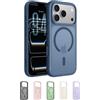 Belkin SheerForce Grip Cover per iPhone 17 Pro Compatibile con MagSafe, Design Sottile con Linee Laterali Antiscivolo, Custodia Bumper per iPhone, Magnetica, Trasparente e Anti-urto, Blu