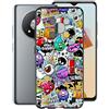 KJYFOANI Cover per ZTE Blade A73 5G Custodia, Nero Morbido Silicone Ultra Sottile TPU Case Anti-Graffio Antiurto Bumper Protezione Guscio per ZTE Blade A73 5G (6.52) - Graffiti