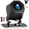 CAMECHO [2025] Telecamera Posteriore AHD 1280x720 con Visione Notturna a Colori IP68 Impermeabile 130° Grandangolo, 12V Universale per tutti i veicoli (VW/BMW/Audi/Benz/Ford/Toyota/Mazda e altri)