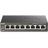 D-Link DGS-1008P switch di rete Non gestito Gigabit Ethernet (10/100/1000) Nero Supporto Power over Ethernet (PoE)
