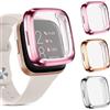 Meliya Confezione da 3 pellicole proteggi schermo per Fitbit Versa 2/Versa SE (non per Versa 1/Versa Lite), custodia protettiva integrale in TPU robusta, accessori per Versa 2/Versa SE (oro