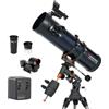 Celestron 31051 AstroMaster 130EQ Telescopio riflettore newtoniano a motore, blu scuro