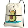 YYHHAOFA Zaino con cerniera e coulisse con stampa di avocado per yoga, durevole, leggero, impermeabile, per viaggi, sport e trasporto quotidiano