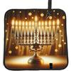 Vortithora Jewish-Hanukkah-Lit-Candles - Cuscino pieghevole da stadio, impermeabile, portatile, per campeggio, viaggi, eventi sportivi all'aperto