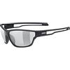 Uvex sportstyle 806 V, occhiali outdoor unisex, fotocromatico, privo di appannamenti, black matt/smoke, one size