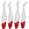Generic Swimbait Naturale da 75 Mm con Esca Morbida a T da 4 Pezzi, Progettato per la Pesca in Acqua Dolce e Marina (oliva)